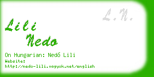 lili nedo business card