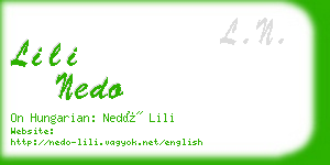 lili nedo business card